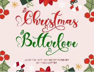 Christmas Betterlove font