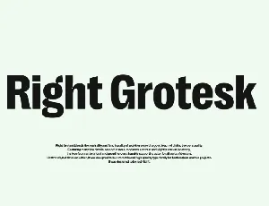 Right Grotesk Family font