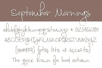 September Mornings font