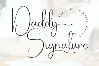 Daddy Signature font