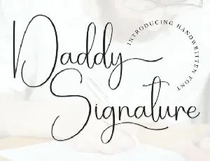 Daddy Signature font