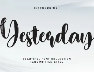 Yesterday Script font