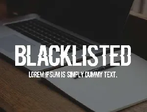 Blacklisted font