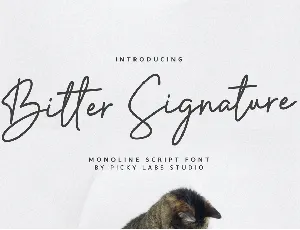 Bitter Signature DEMO! font