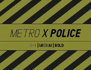 Metro Police Family font