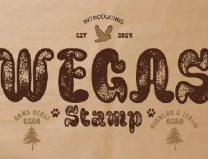 Wegas Stamp font