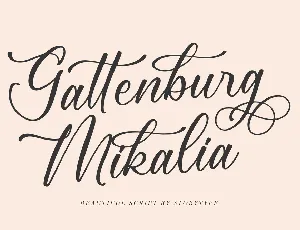 Gattenburg Mikalia font