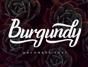 Burgundy Handwritten font