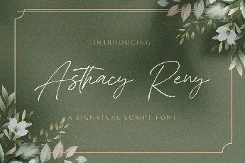 Asthacy Reny font