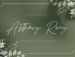 Asthacy Reny font