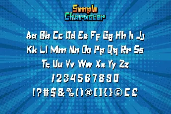 SimpleCharacter Demo font