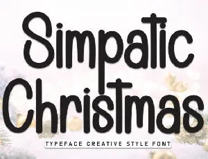 Simpatic Christmas Display font