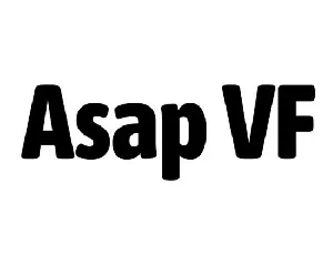 Asap VF Family font