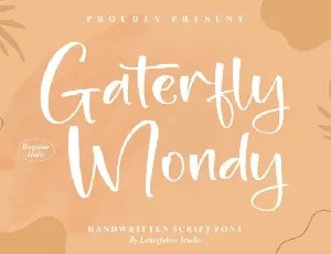 Gaterfly Mondy font