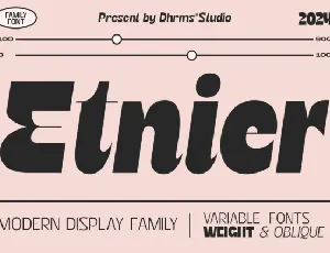 Etnier Typeface font