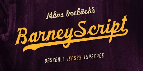 Barney Script font