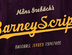 Barney Script font