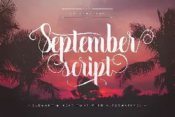 September Script font