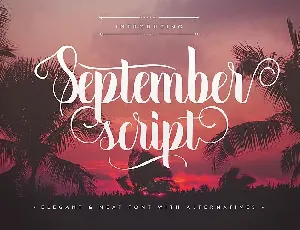 September Script font