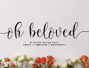 Oh Beloved Calligraphy font