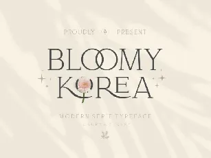 Bloomy Korea font