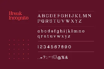 Break Icognito font