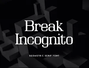 Break Icognito font