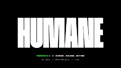 Humane V.2.0 Family font