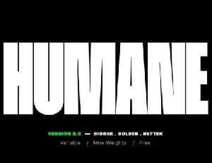 Humane V.2.0 Family font