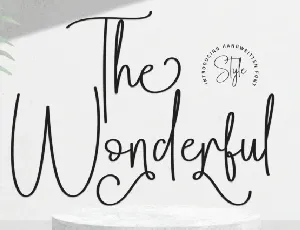 The Wonderful Script font