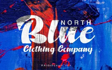 North Blue Script font