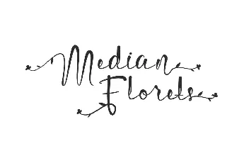 Median Florets Demo font