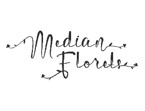 Median Florets Demo font