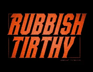 Rubbish Tirthy font