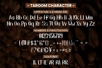 TAROOM font