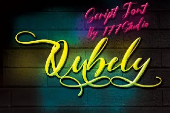 Qubely Script font