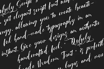 Qubely Script font