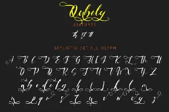 Qubely Script font