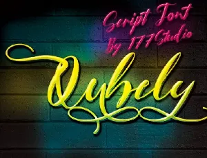 Qubely Script font