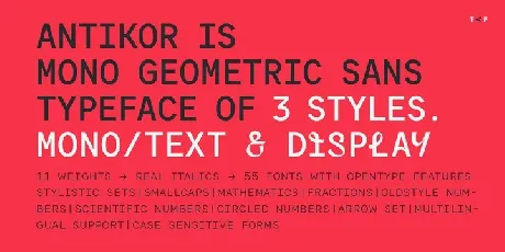 Antikor – Mono Geometric font