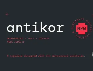 Antikor – Mono Geometric font