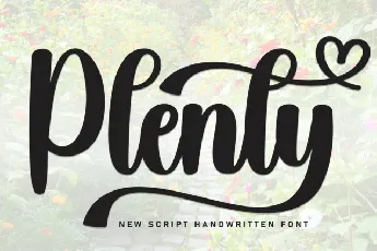 Plenty Script font