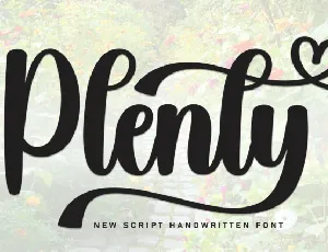 Plenty Script font