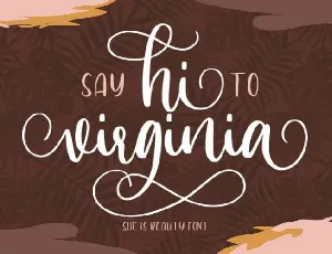 Hi Virginia Calligraphy font