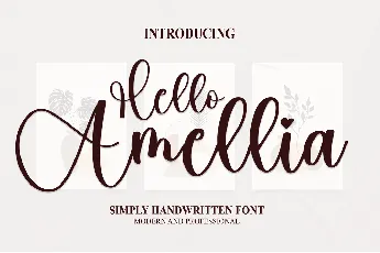 Hello Amellia font