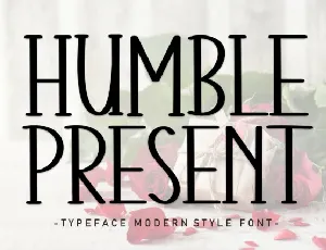 Humble Present Display font