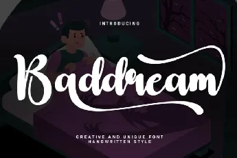 Baddream Script font