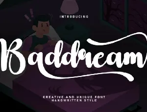 Baddream Script font