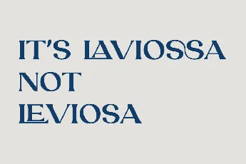 Laviossa font