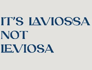 Laviossa font